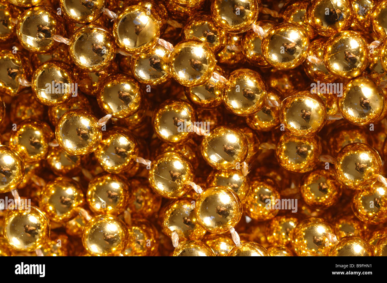 Primer plano de un bolas de oro Foto de stock