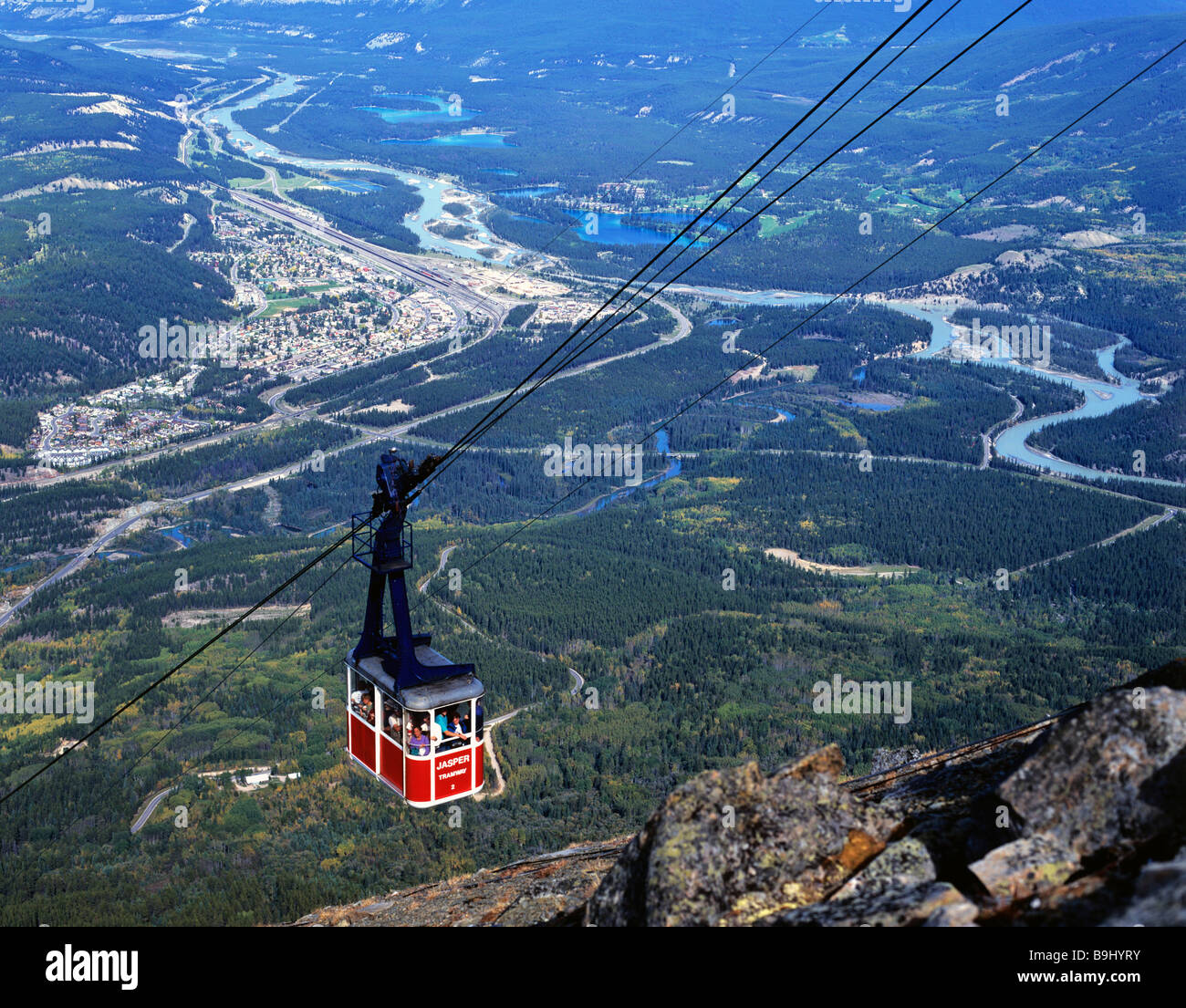 Tranvía Jasper, góndola, teleférico, Jasper, Alberta, Canadá Fotografía