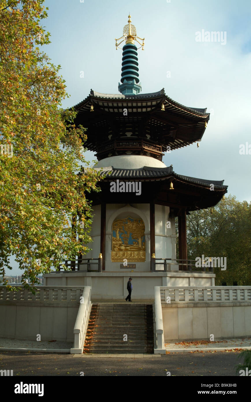 La Pagoda de la paz, Battersea Park, Londres, Inglaterra, Reino Unido. Foto de stock
