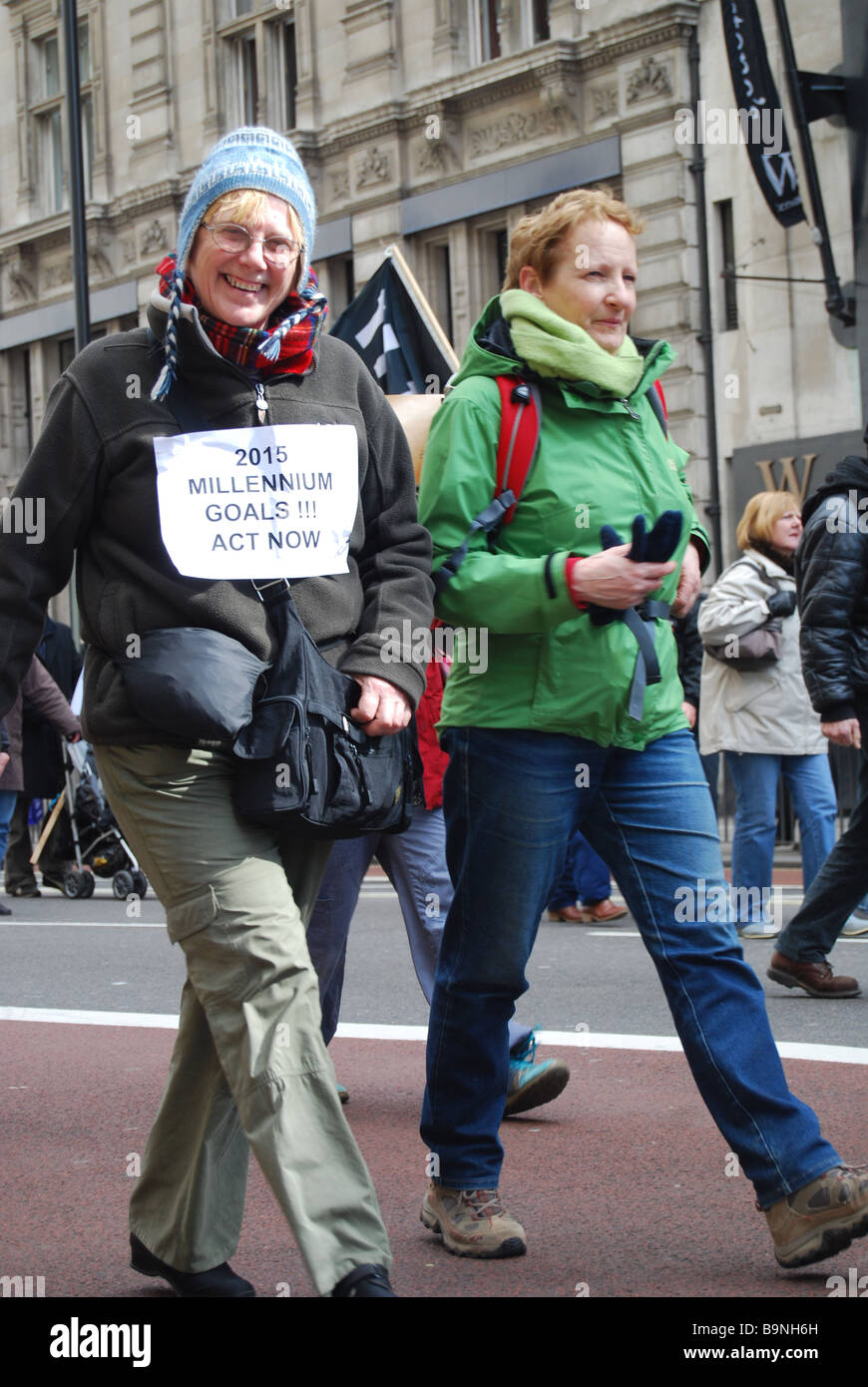 Protesta contra el capitalismo de marzo de 2009 Londres Foto de stock