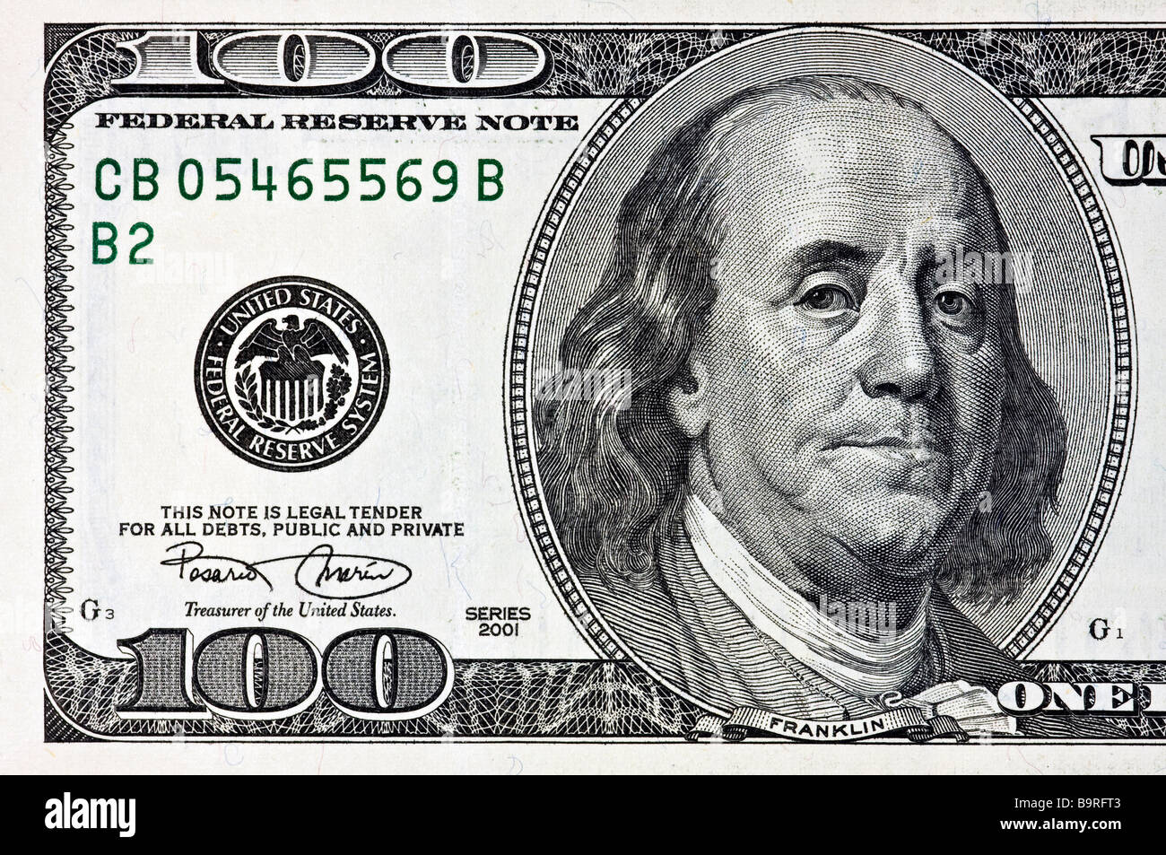 100 Dollar Bill Closeup US Fotograf a De Stock Alamy