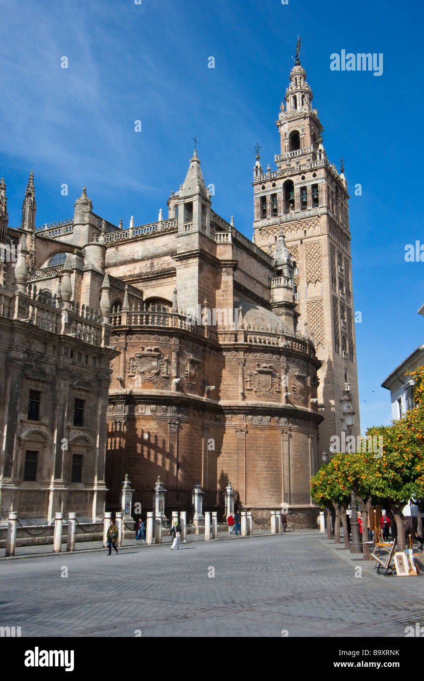 Catedral de Sevilla en Sevilla España Foto de stock