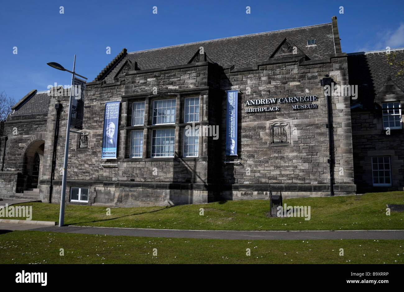 Andrew Carnegie Museo Casa Natal, Dunfermline, Fife, Escocia, Reino Unido, Europa Foto de stock
