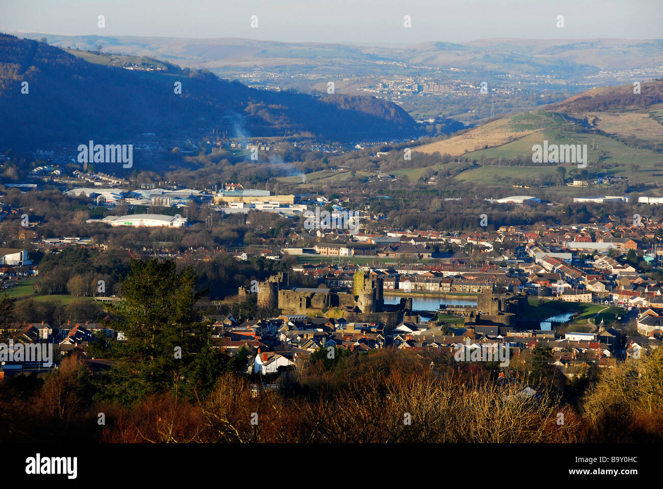 Caerphilly Gales del Sur Foto de stock