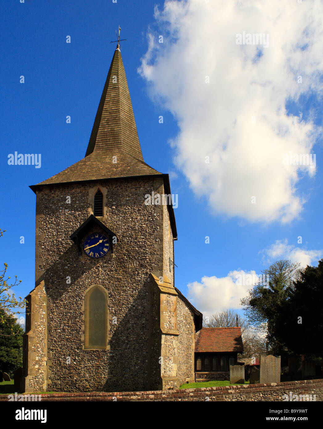 Iglesia de St Marys, Downe, Bromley, Kent, Inglaterra, Reino Unido. Foto de stock