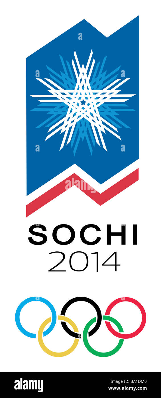 Símbolo de la Olimpíada de Invierno de vectores de Sochi. Rusia Foto de stock