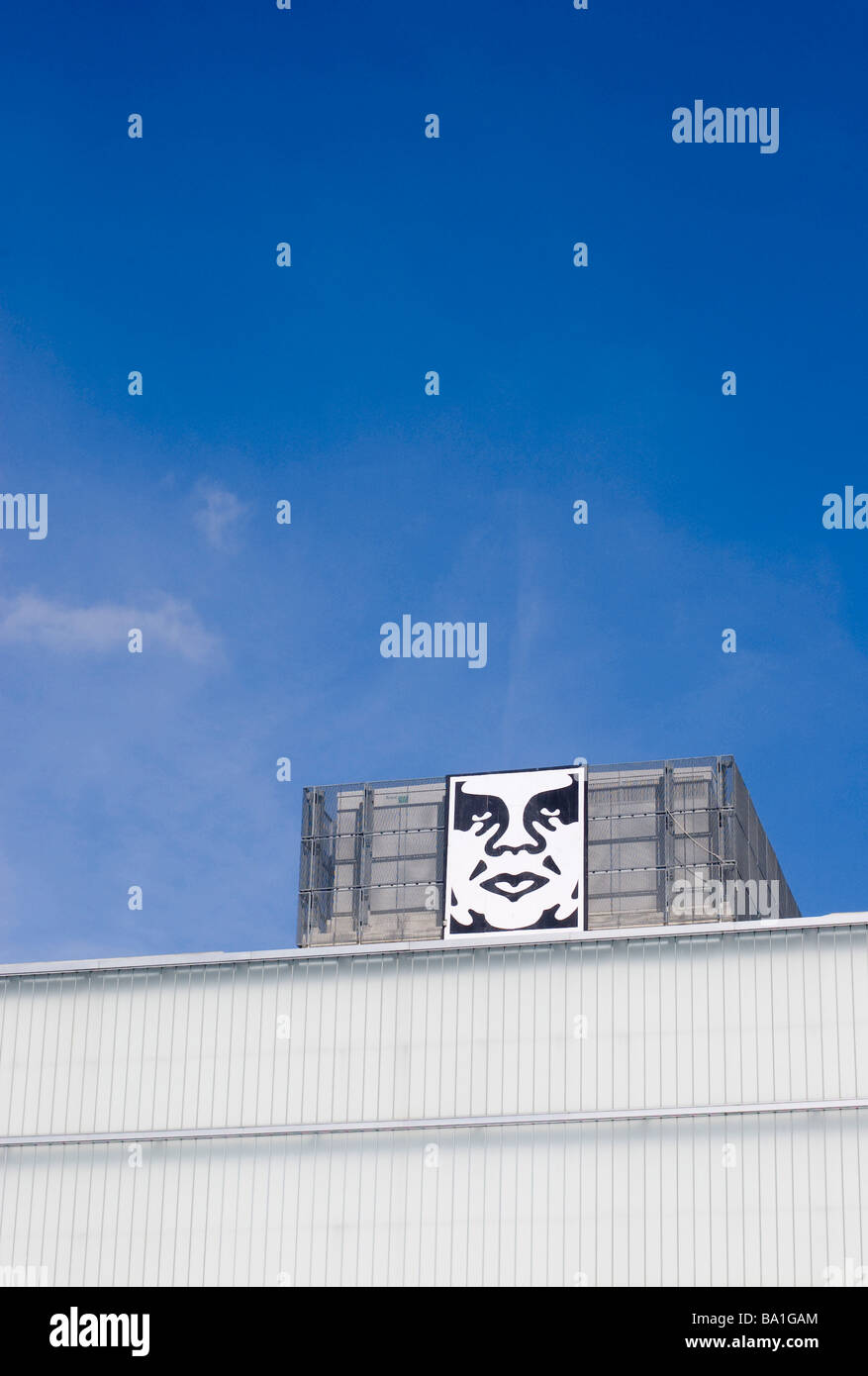 Shepard Fairey Andre el gigante de la ilustración en el instituto de arte contemporáneo en Boston Massachusetts Foto de stock