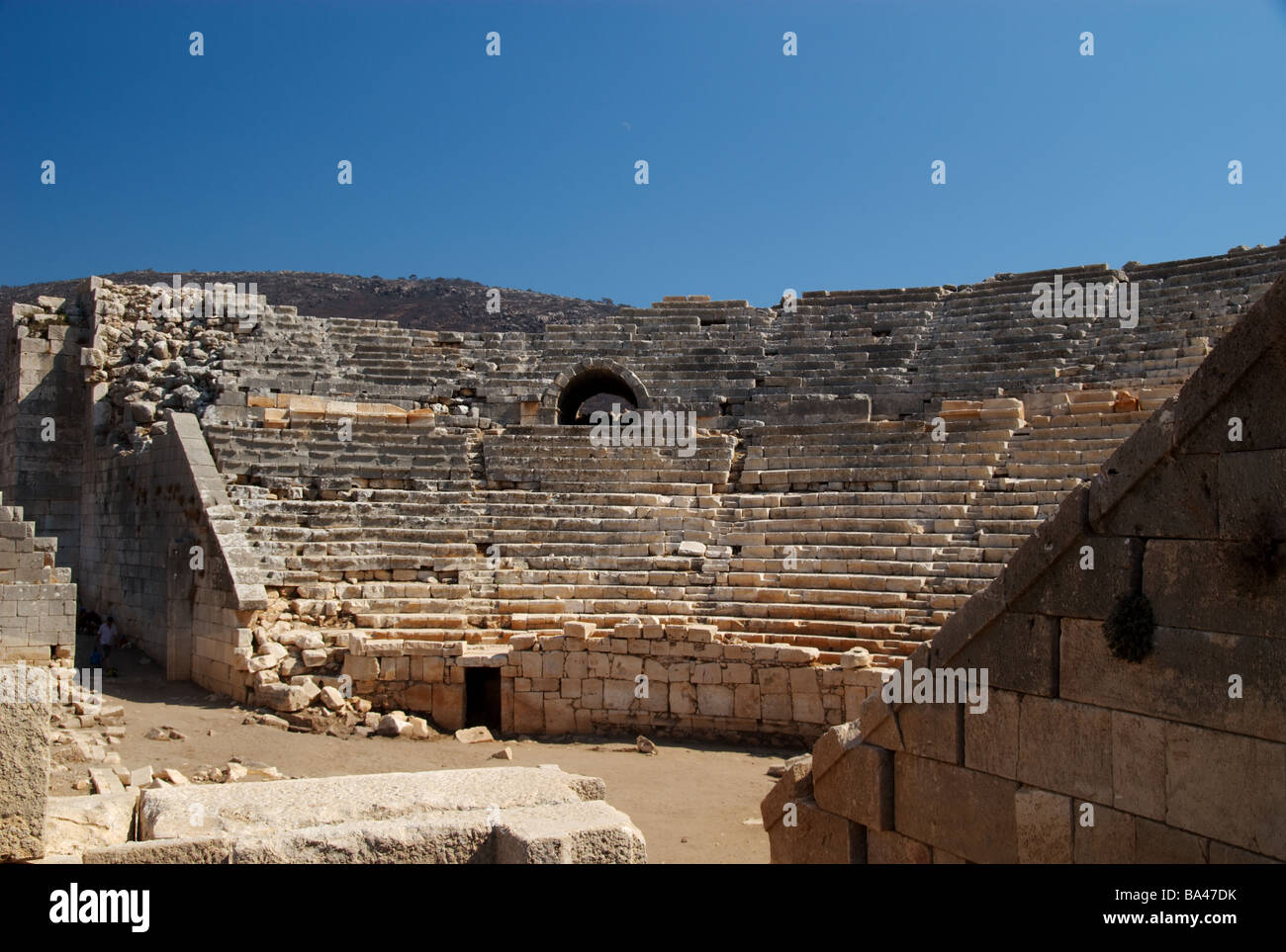 El antiguo teatro griego Patara Turquía Foto de stock