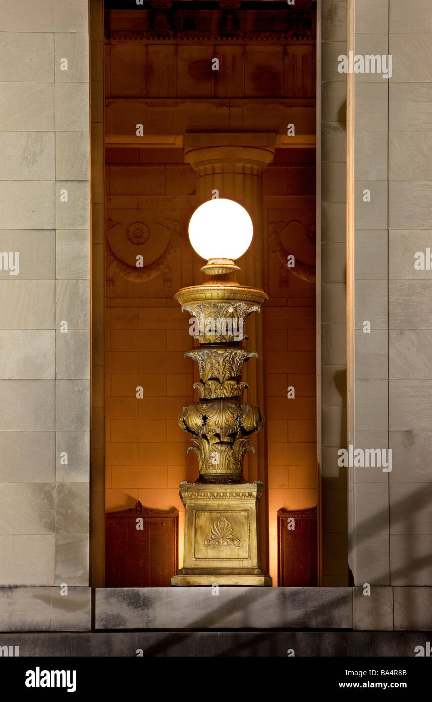 Lámpara War Memorial de Nashville, Tennessee, EE.UU. Foto de stock