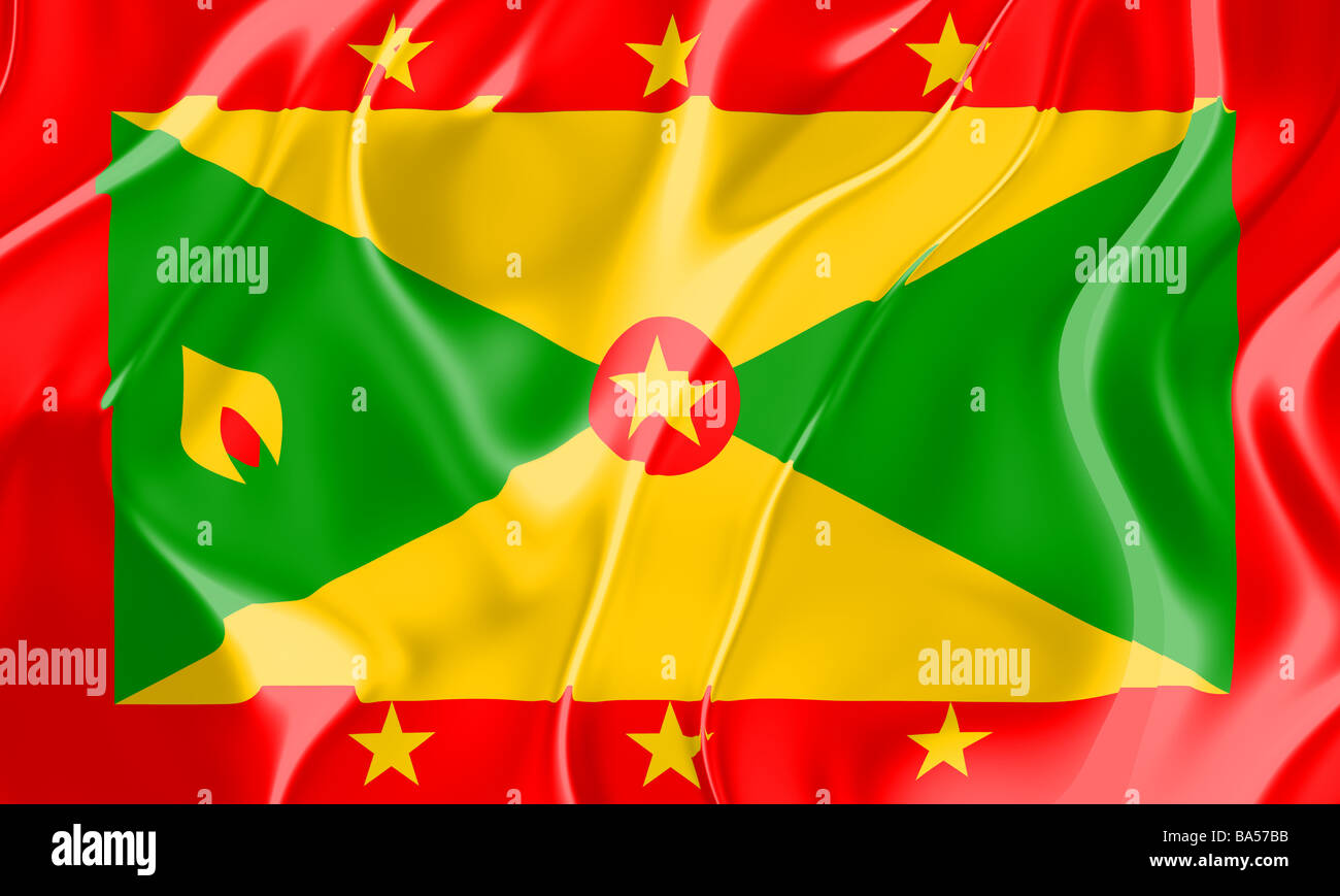 Bandera de Granada símbolo nacional del país ilustración Fotografía de