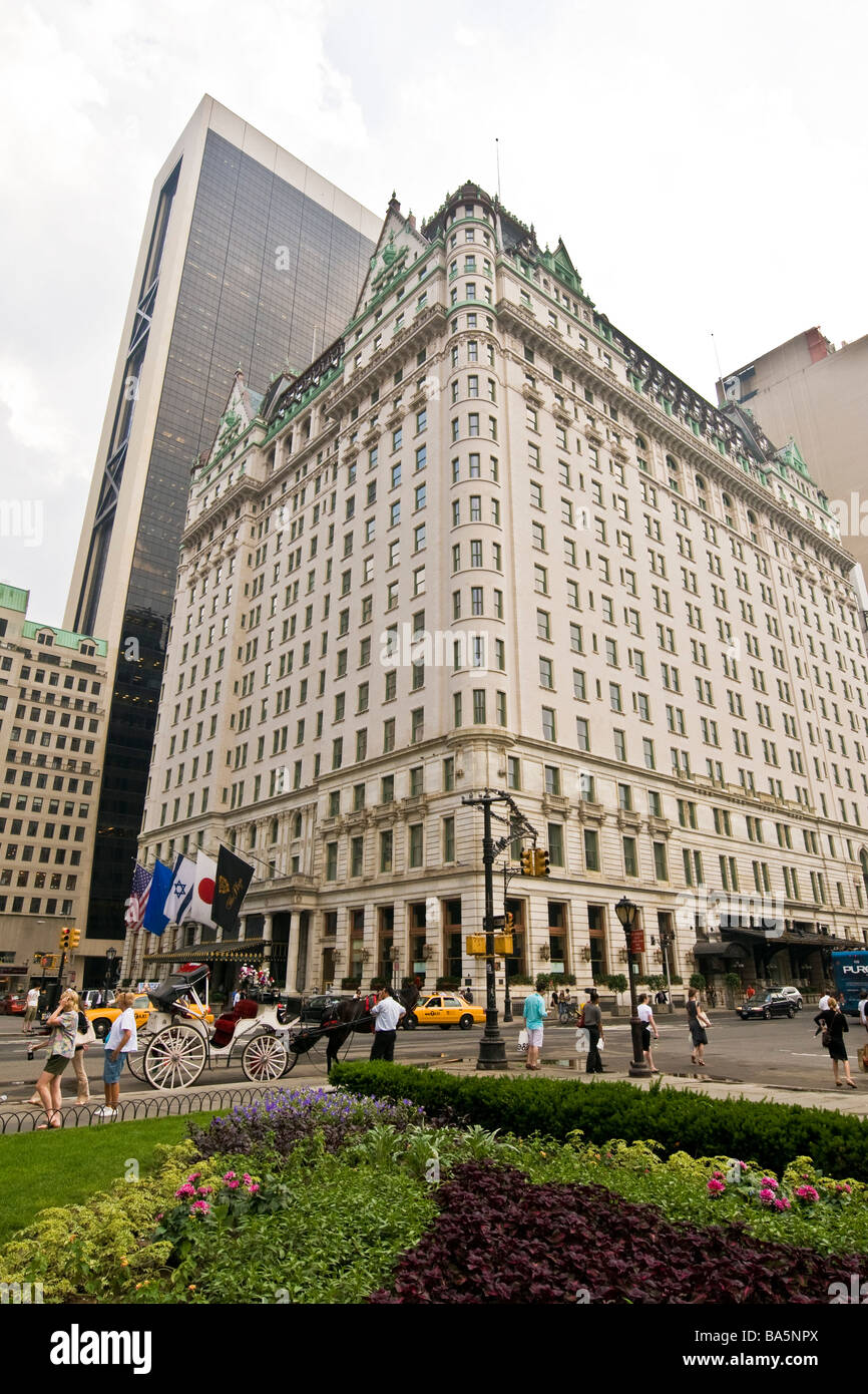 El hotel Plaza de Manhattan, Nueva York, Estados Unidos de América Foto de stock