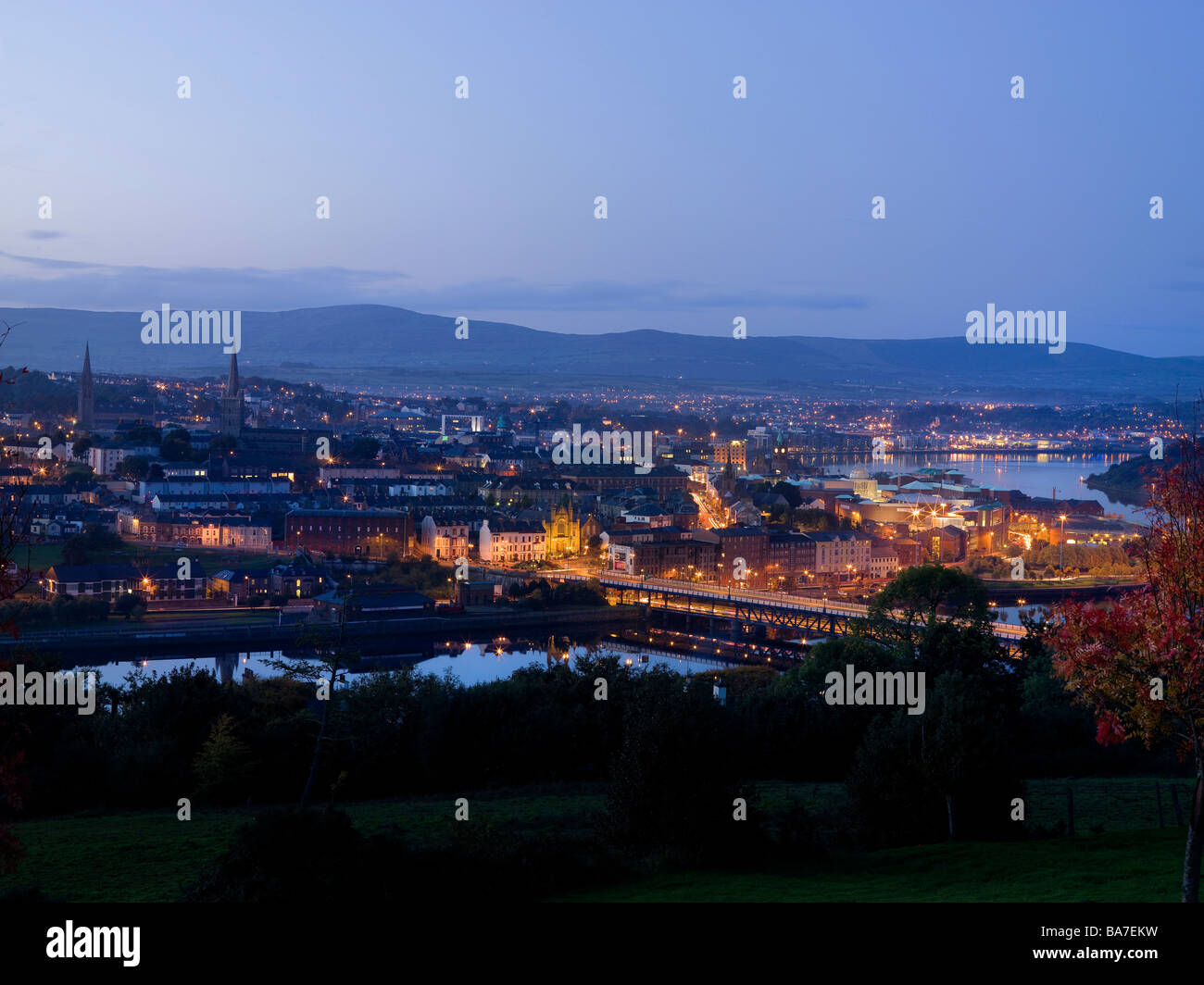 La ciudad de Derry, Irlanda del Norte Foto de stock