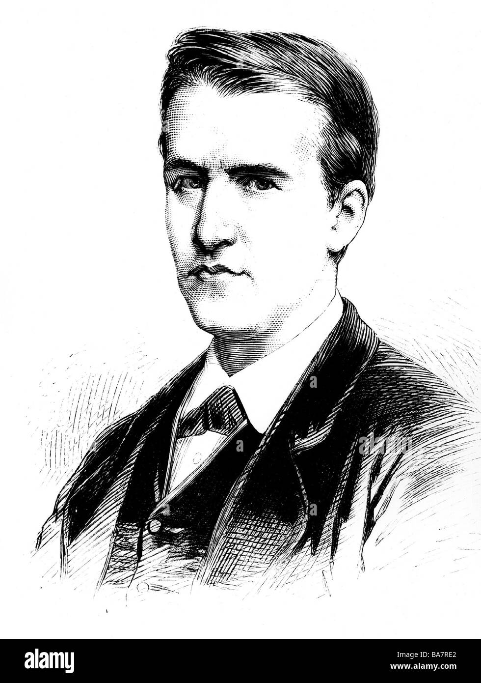Edison Thomas Alva 11 2 1847 18 10 1931 Inventor Americano Ingeniero Retrato Grabado En Madera Despues Del Dibujo 1877 Fotografia De Stock Alamy