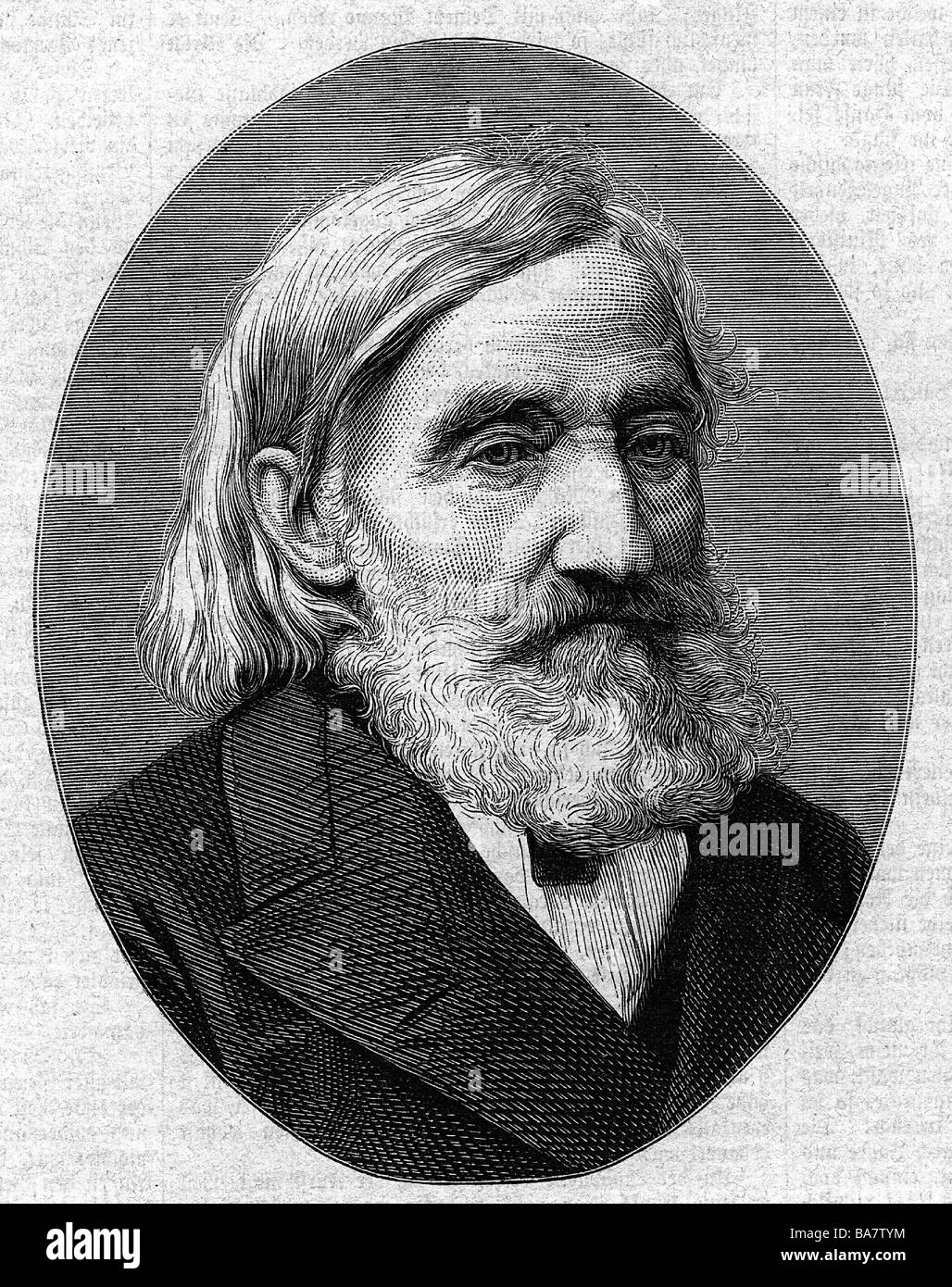 Baer, Karl Ernst von, 28.1.1792 - 28.11.1876, científico alemán (zoólogo), retrato, grabado de madera, siglo 19, , Foto de stock