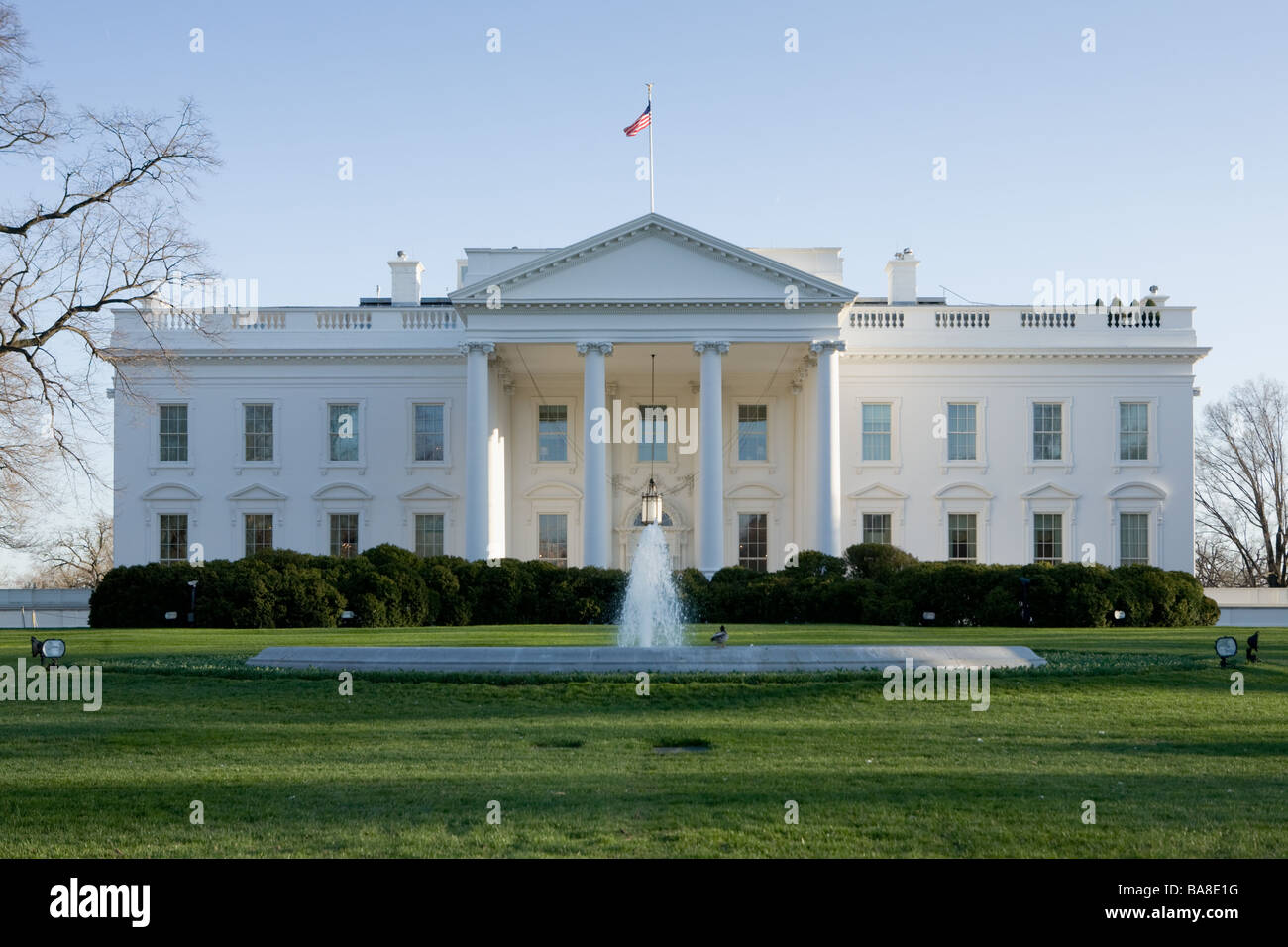 La Casa Blanca, la residencia presidencial, en Washington DC, EE.UU. Foto de stock