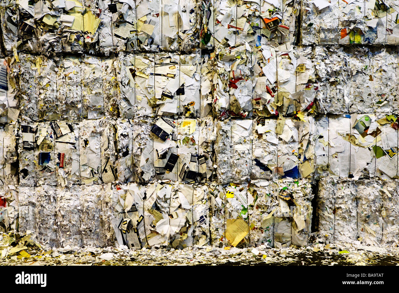 El reciclaje de papel, Suecia. Foto de stock