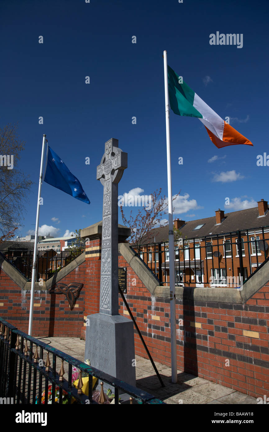 Conmemoración republicana garden en el área de mercados de Belfast, Irlanda del Norte, reino unido Foto de stock