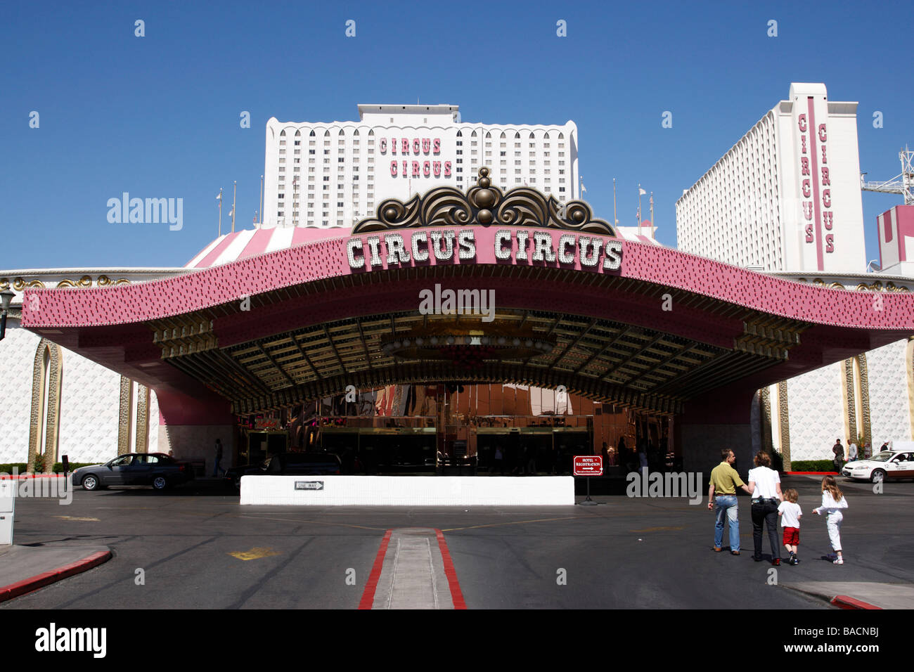 Entrada a Circus Circus Hotel and Casino Las Vegas Boulevard Las Vegas  Nevada EE.UU Fotografía de stock - Alamy