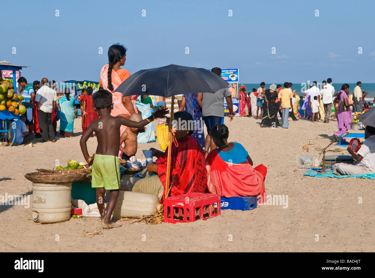 Playa de Velankanni de Tamil Nadu, India Foto de stock