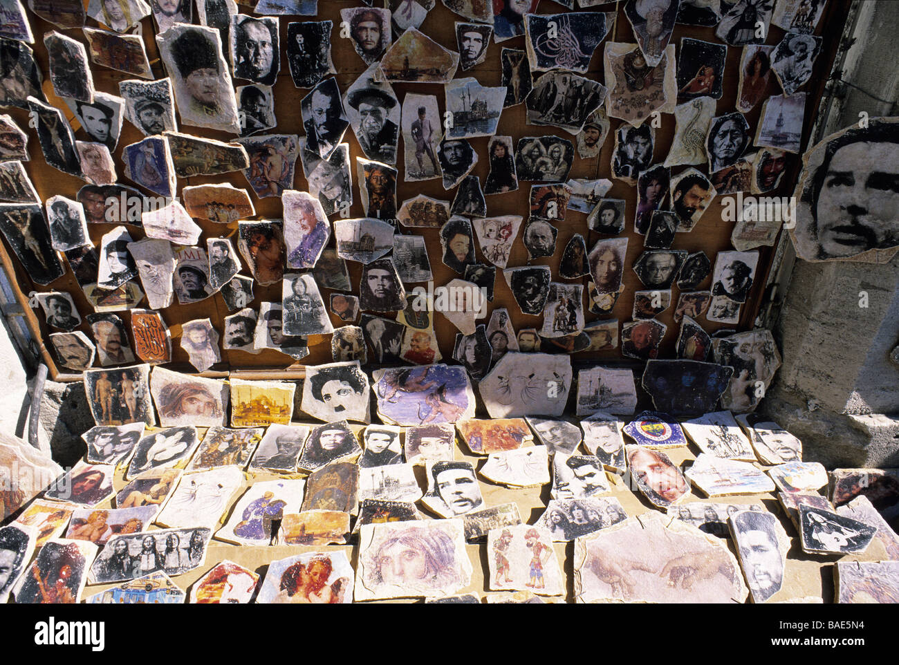 Turquía, Estambul, donde gente famosa reproducción se venden obras de arte Foto de stock