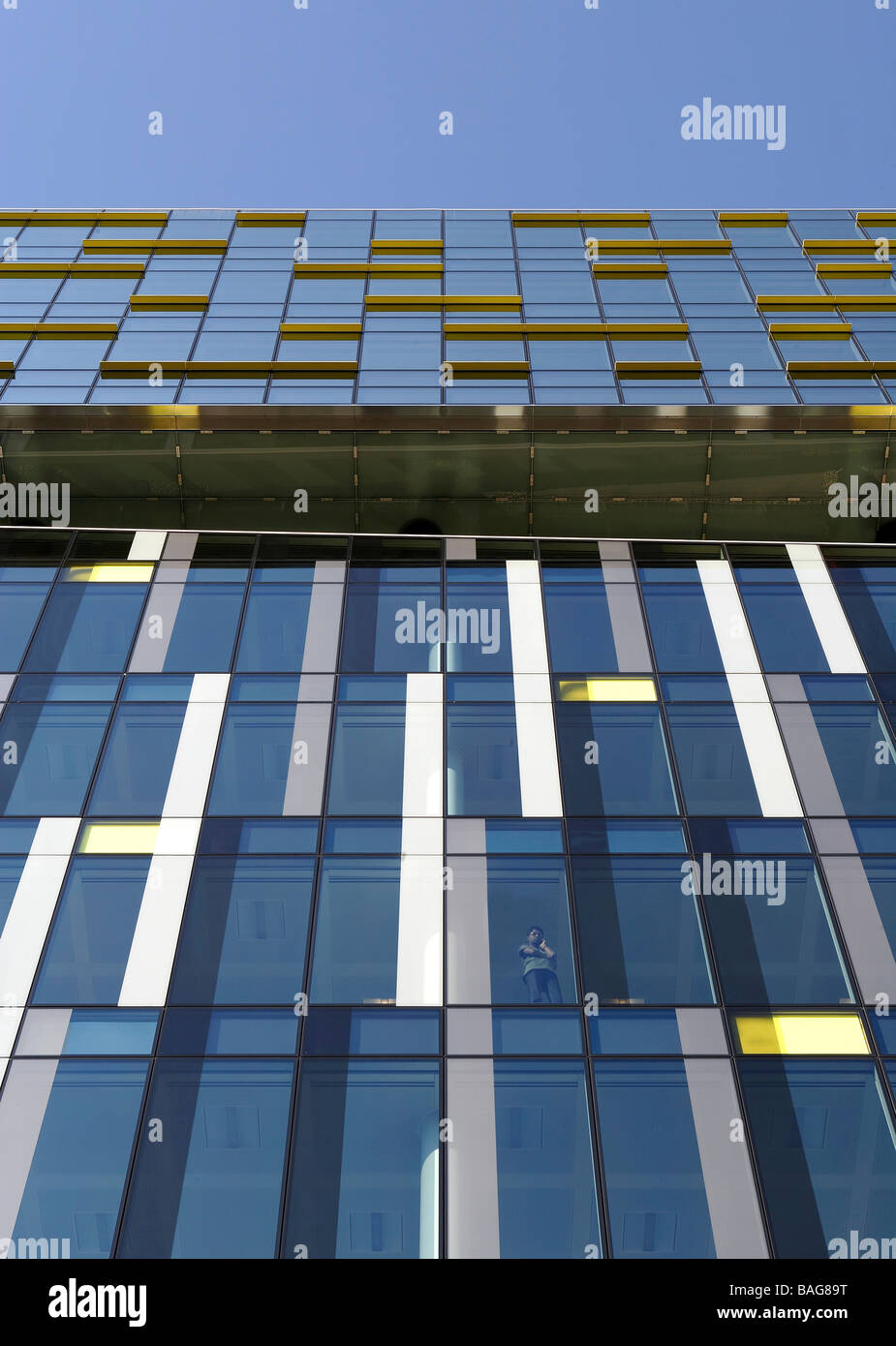 Palestra, Londres, Reino Unido, Alsop Architects Limited, Palestra detalle de color con acristalamiento figura. Foto de stock