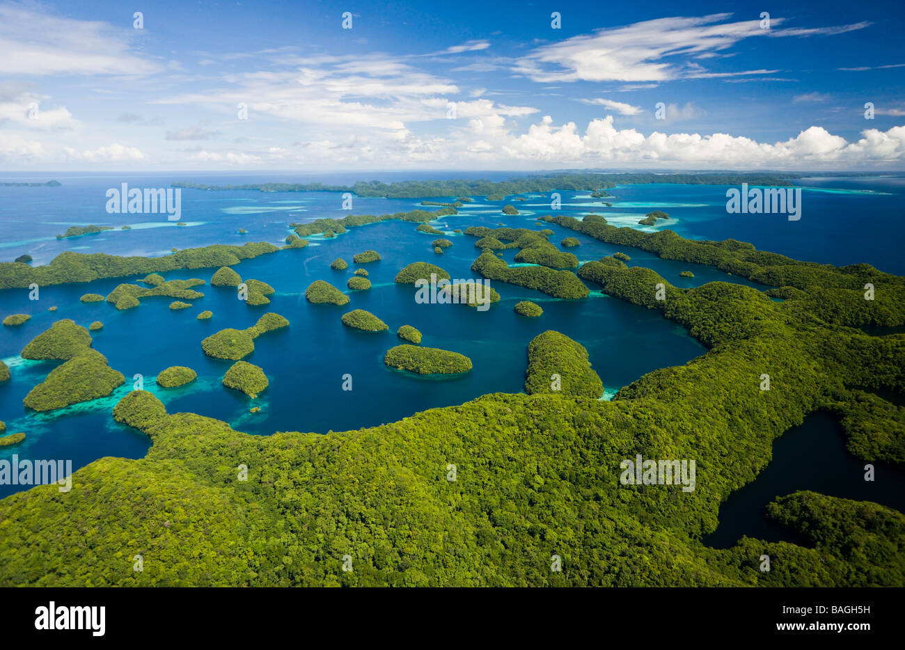 Ver Aerieal de Palau, Micronesia, Palau Foto de stock