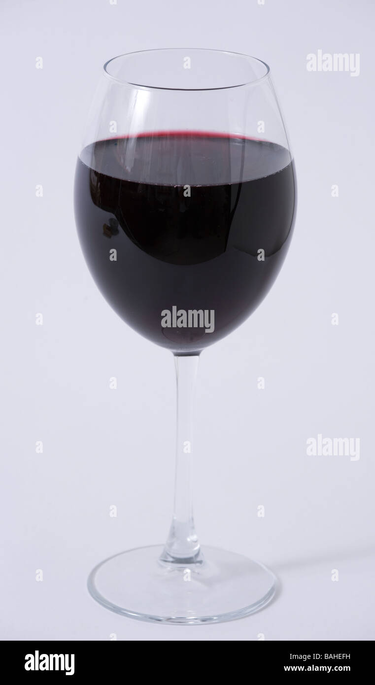 vidrio rojo vino Foto de stock