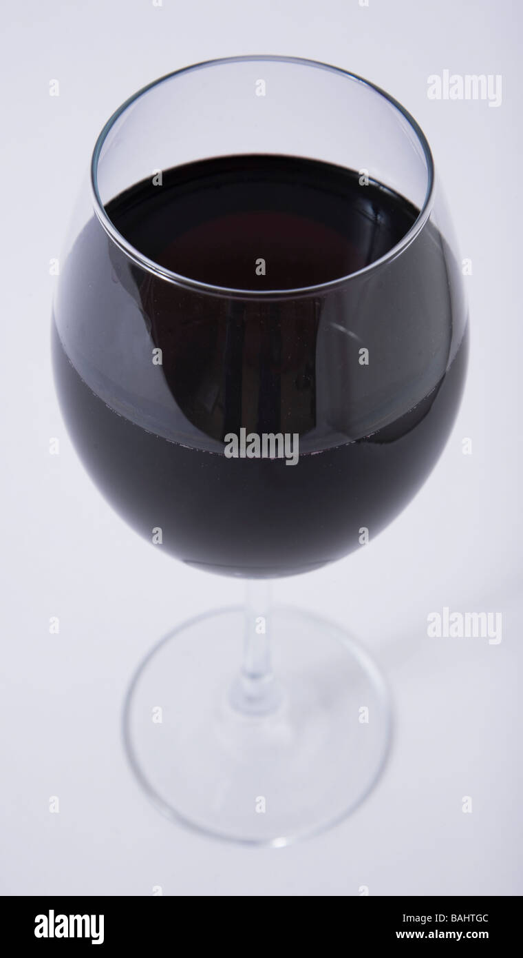 vidrio rojo vino Foto de stock