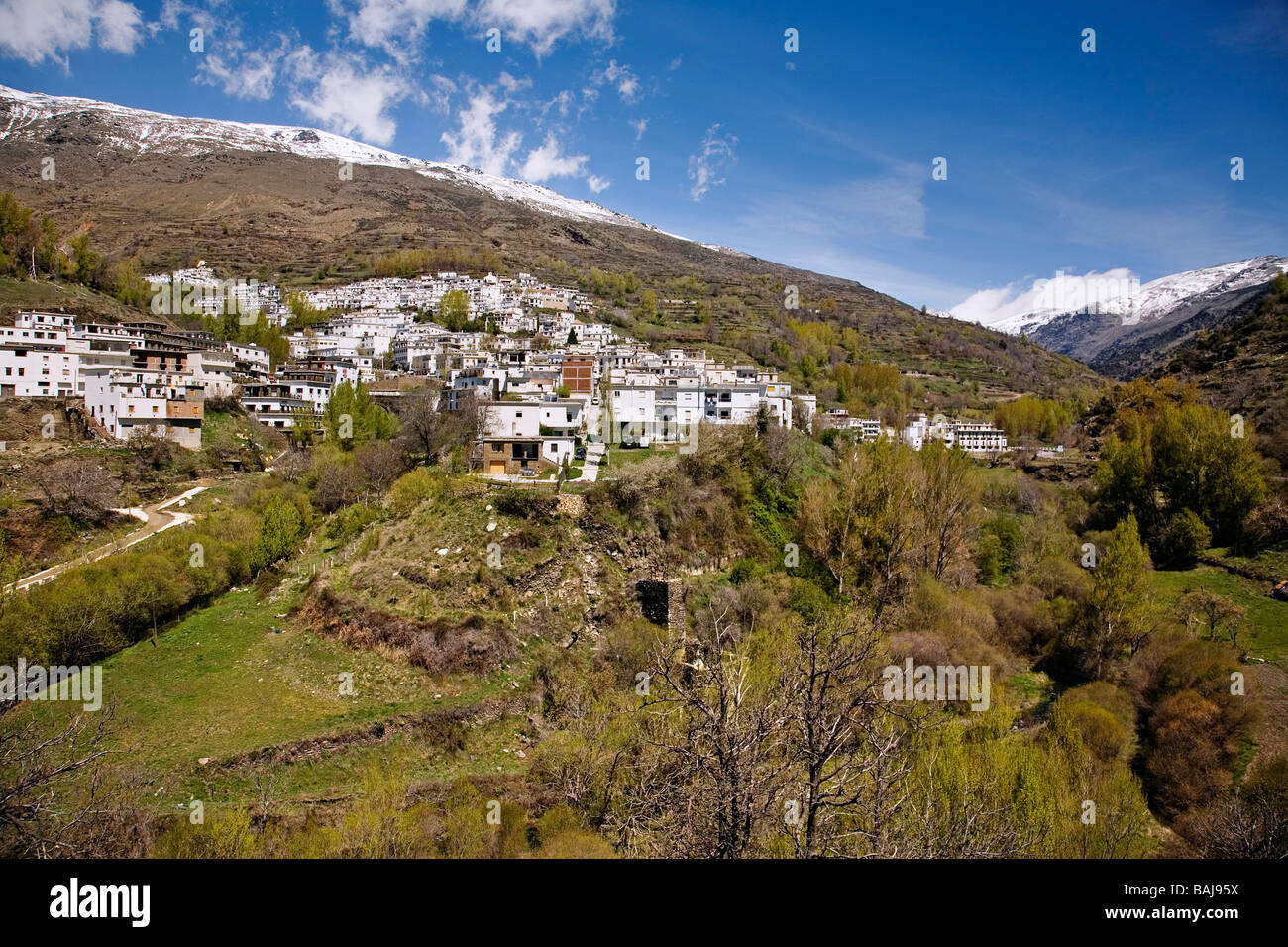 Trevelez y Sierra Nevada en Las Alpujarras Granada Andalucía España  Fotografía de stock - Alamy