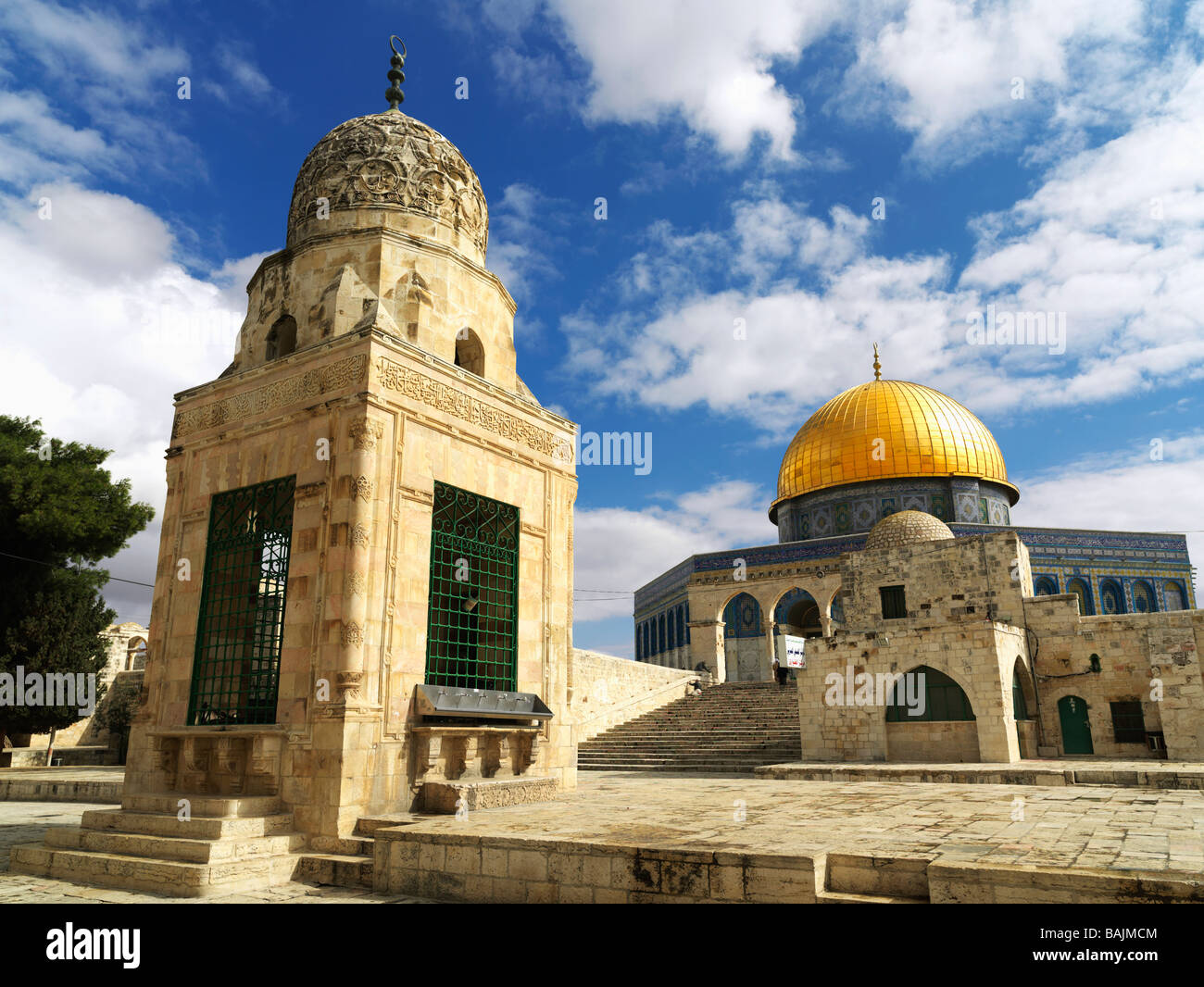 Monte del Templo de Jerusalén Israel mezquita de la roca Foto de stock