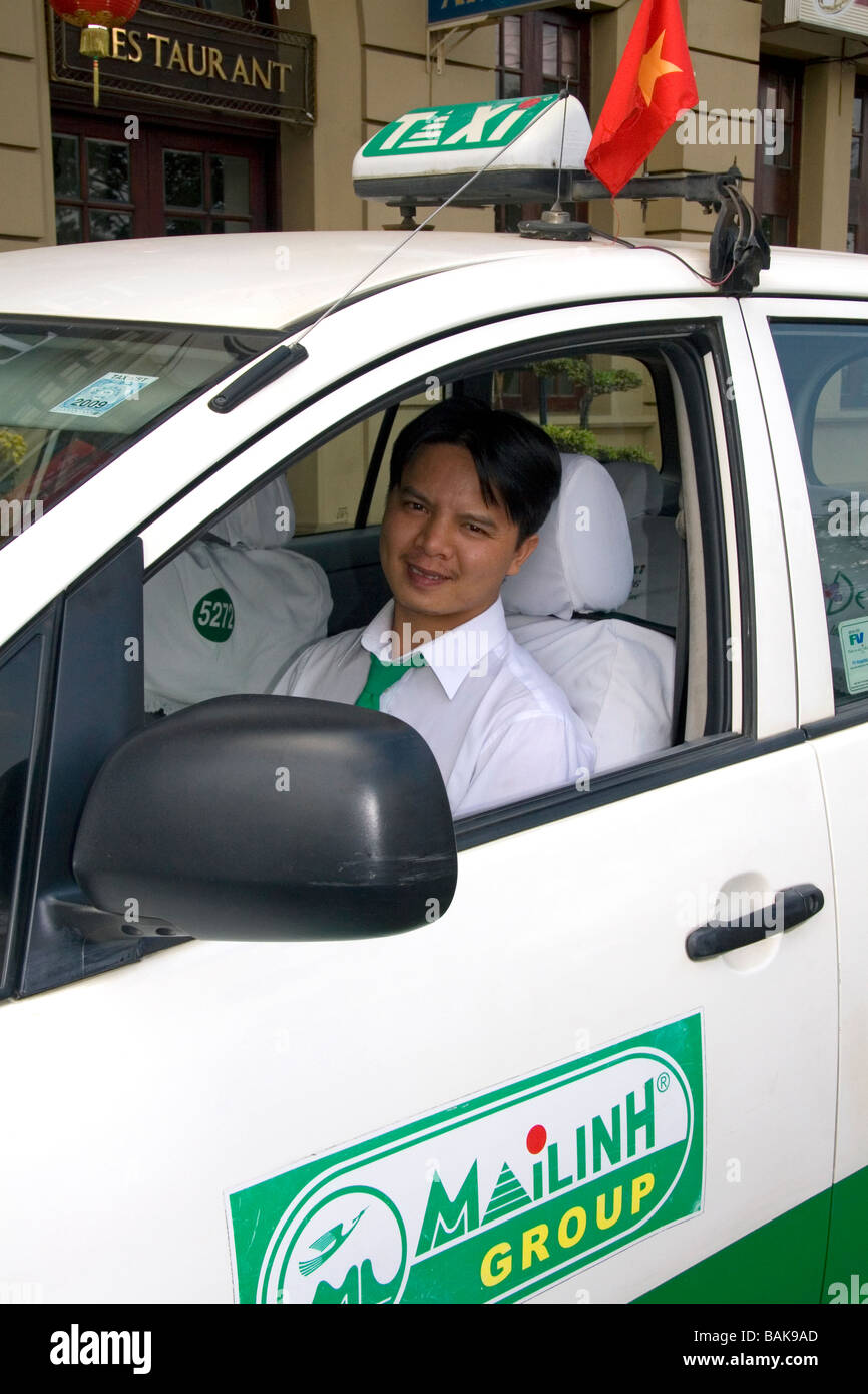 Taxi driver vietnamita de Ho Chi Minh, Vietnam Foto de stock