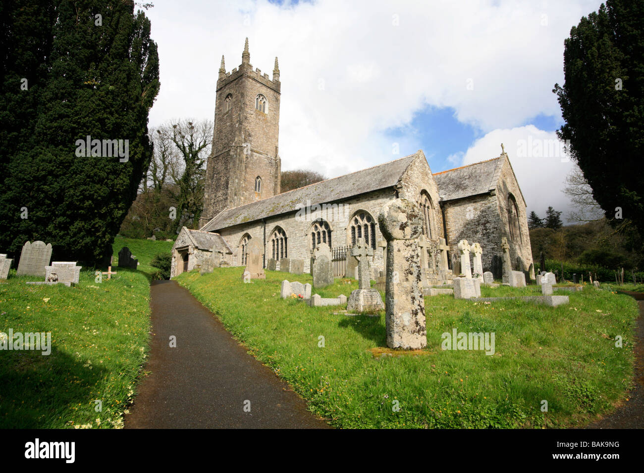 Iglesia Altarnum Cornwall Inglaterra Foto de stock