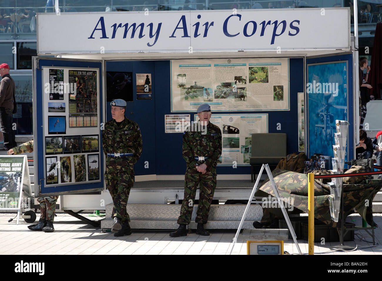 Evento de reclutamiento Ejército del Aire. Foto de stock