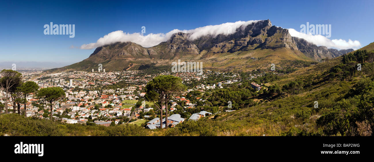 Ciudad del Cabo y Table Mountain Panorama Foto de stock