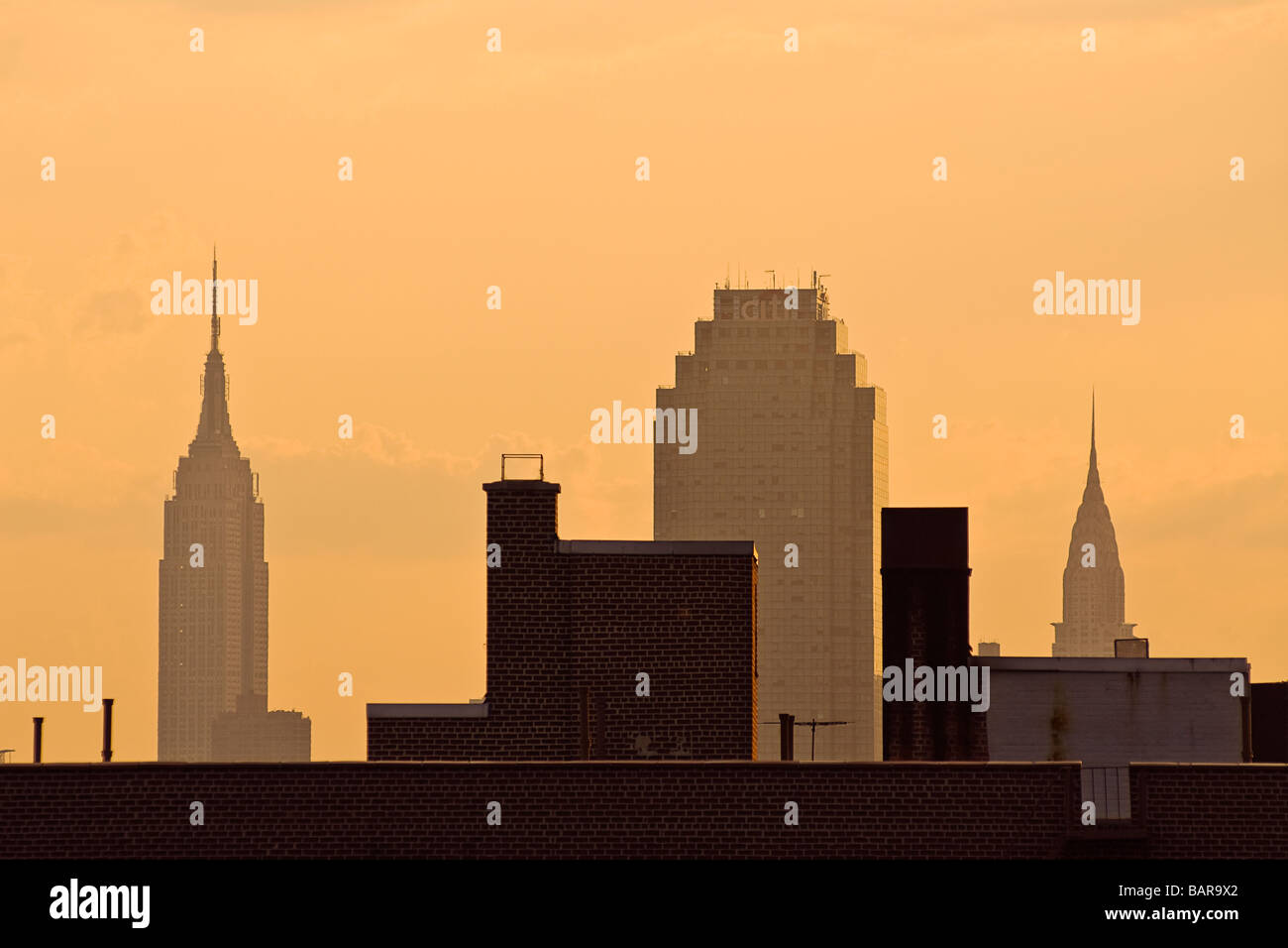 Paisaje urbano Silueta Foto de stock