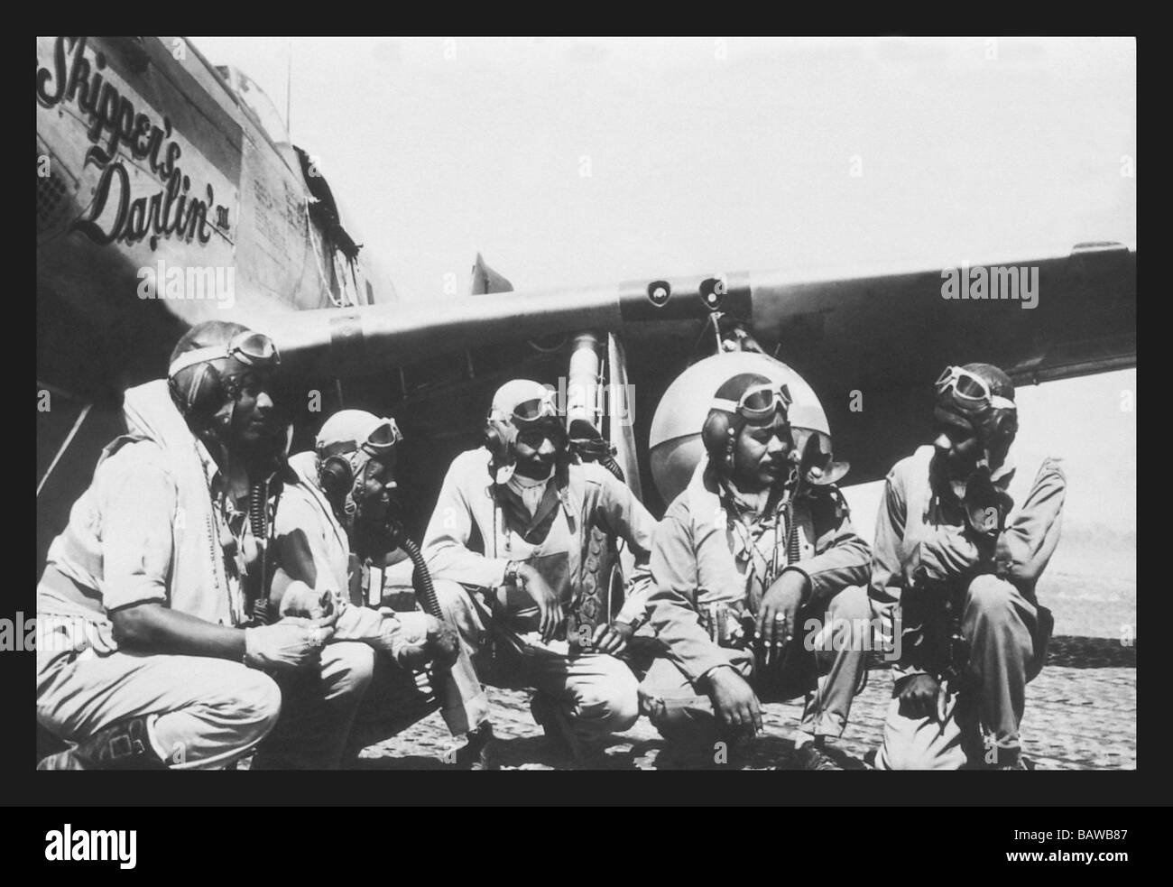 Volantes de un P-51 Mustang Grupo Foto de stock