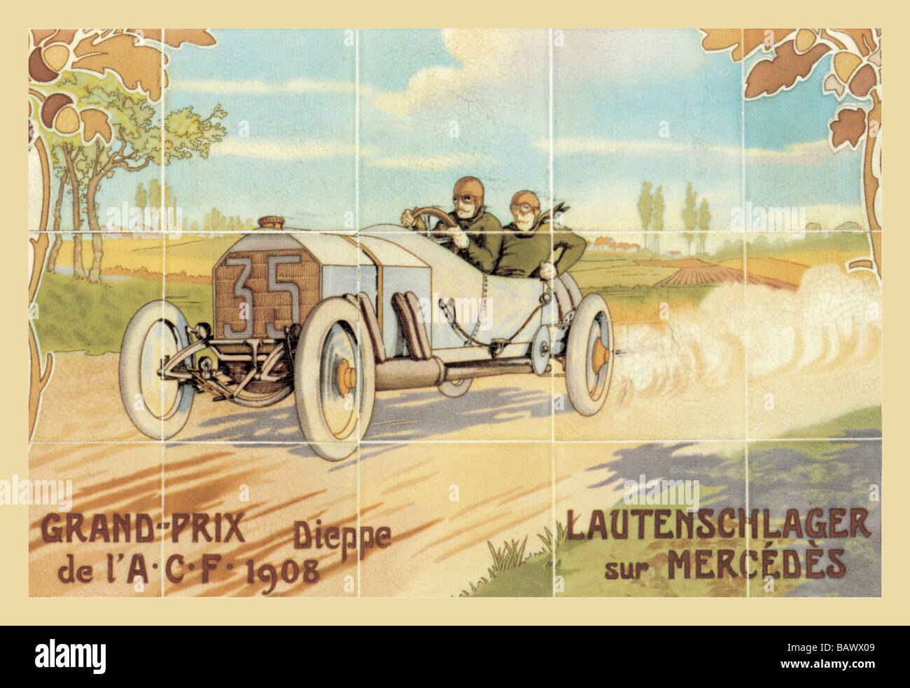 Gran Premio de l'A.C.F. Dieppe 1908 Foto de stock