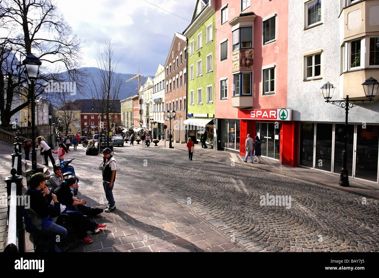 Ganzer Platz, Kufstein, Tirol, Austria, Europa Foto de stock