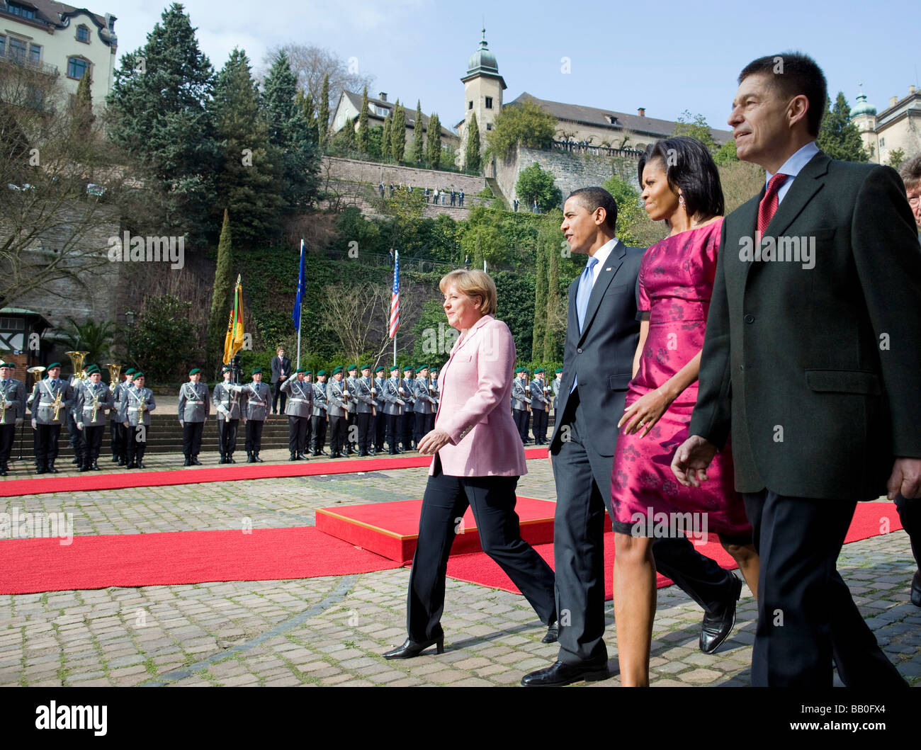 Angela Merkel, Canciller Federal de la CDU de Alemania y Presidente de la Unión Democrática Cristiana CDU Barack Obama Presidente de EEUU Foto de stock