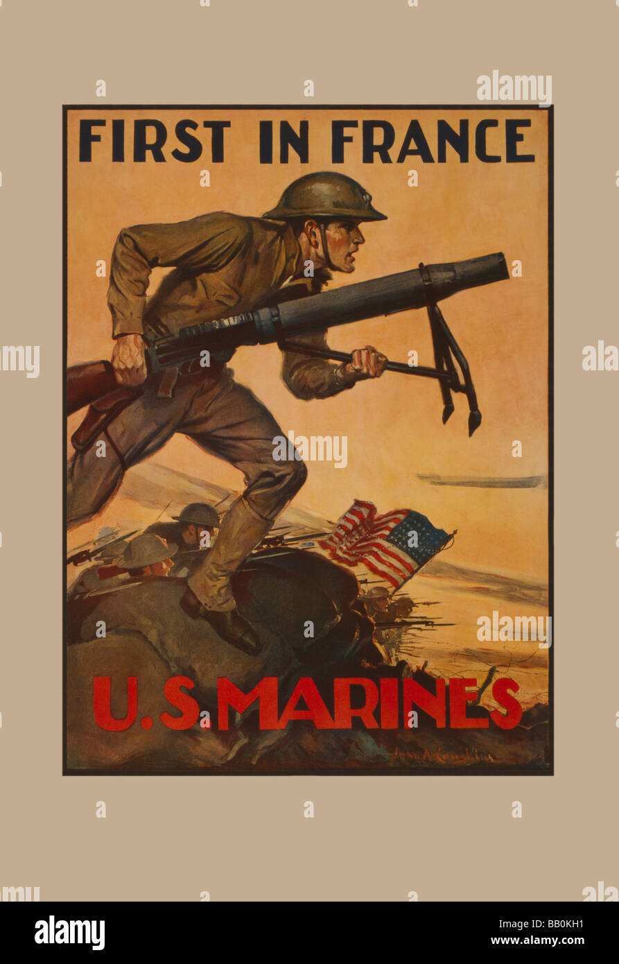 Primero en Francia U S Marines Foto de stock