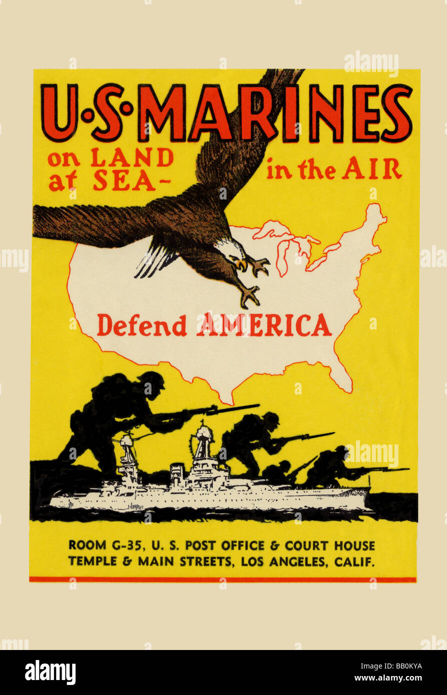 Los Marines de Estados Unidos defender los Estados Unidos Foto de stock