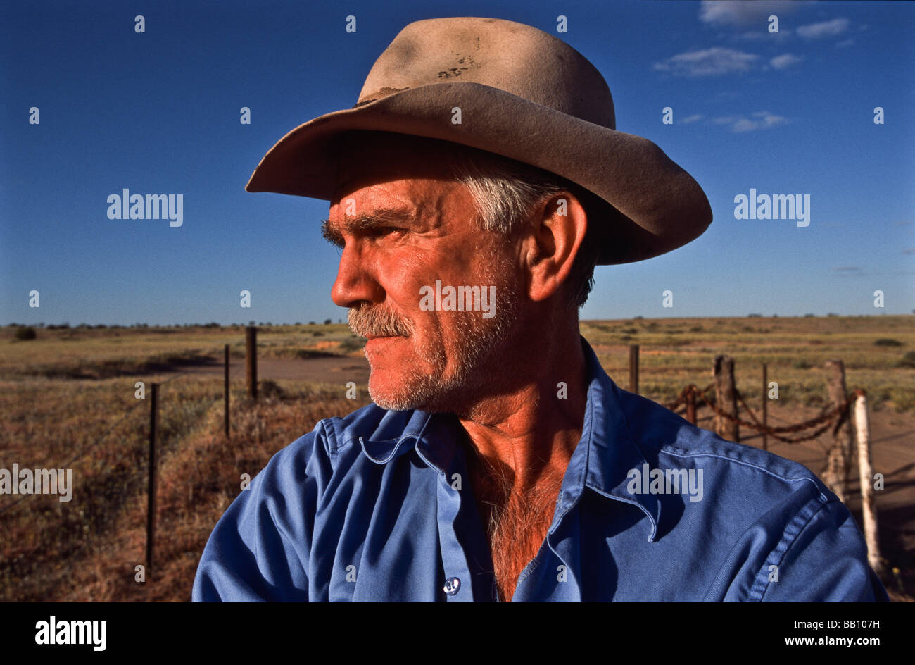 Stockman outback Australia Foto de stock