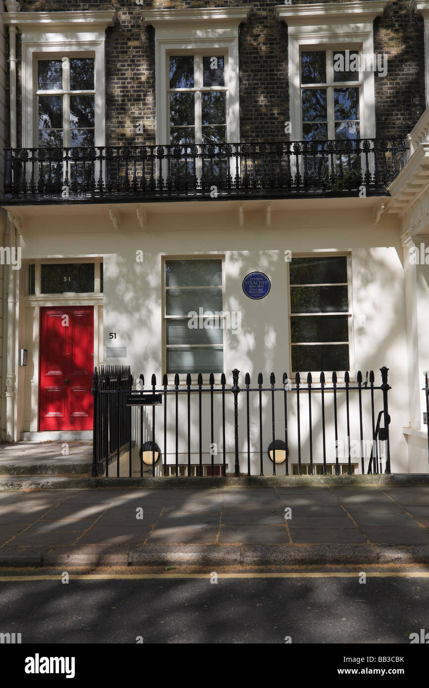 51 Gordon Square 51 fue el hogar de Lytton Strachey Bloomsbury Londres Reino unido Foto de stock