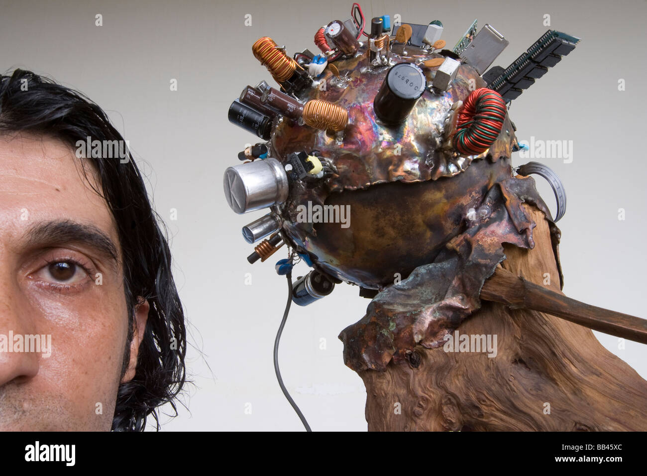 Escultor de ewaste en Austin, Texas Fotografía de stock Alamy