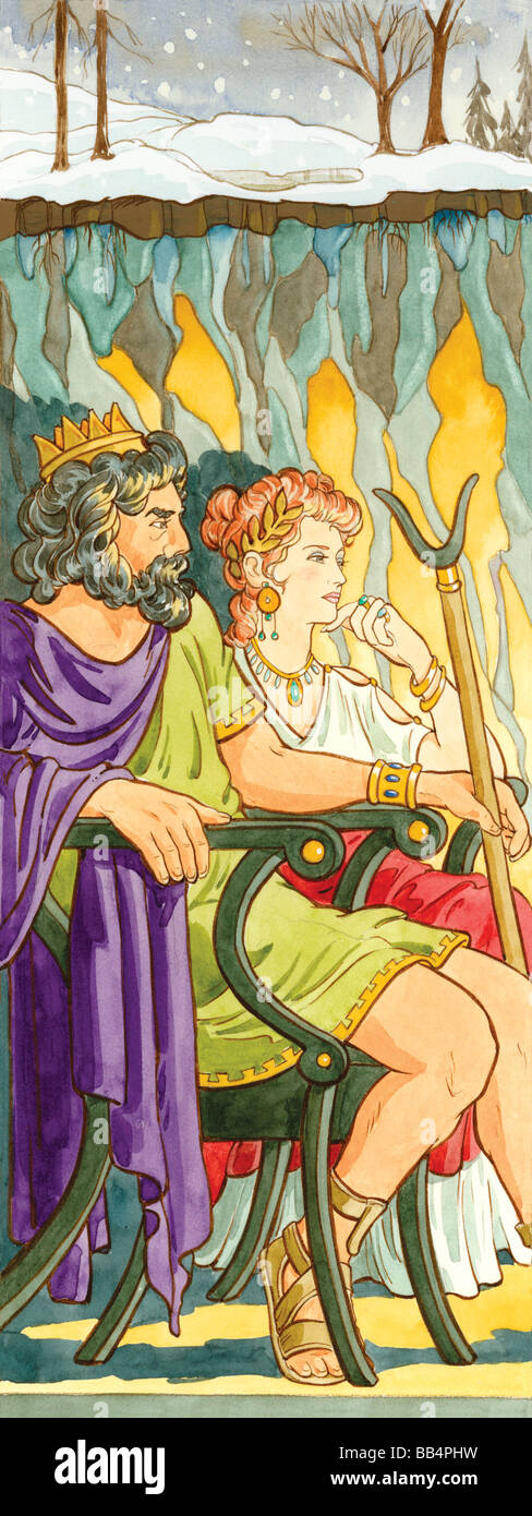 En la mitología griega, Hades era el dios del Inframundo. En la mitología griega y romana fue también llamado Plutón. Foto de stock