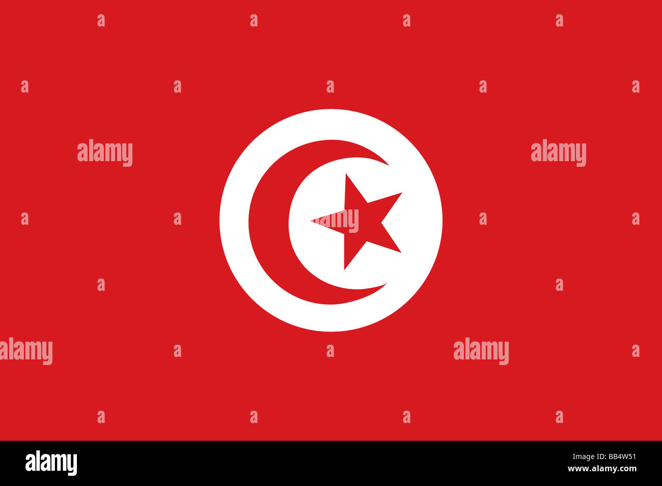 Bandera de Túnez Foto de stock