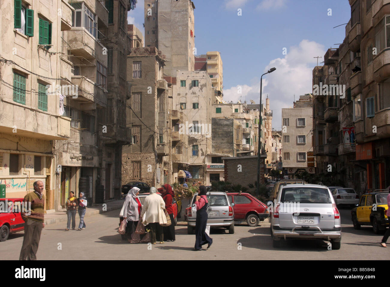 Streetscene, Alejandría, Egipto Foto de stock