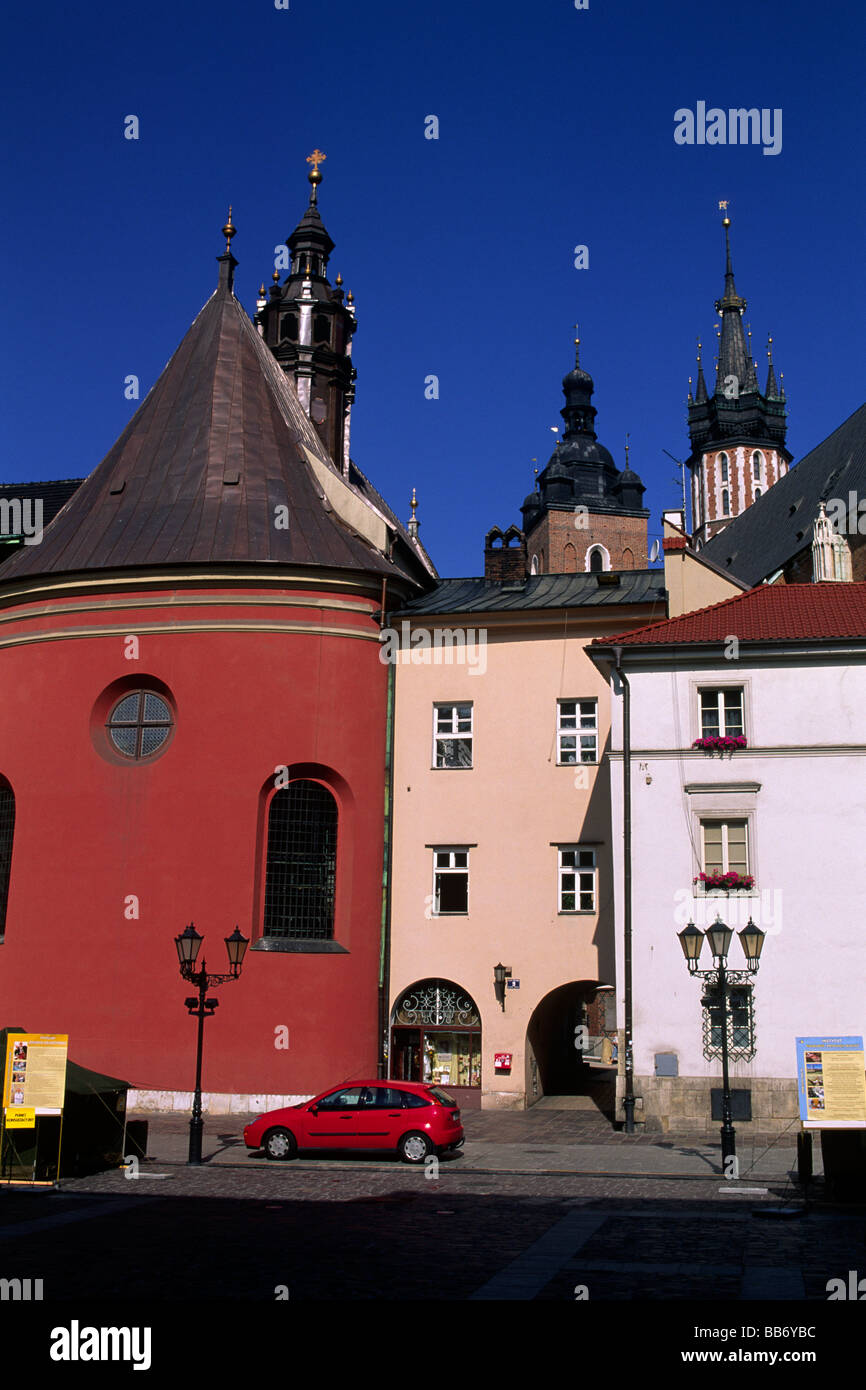 Polonia, Cracovia, maly rynek, little market square Foto de stock
