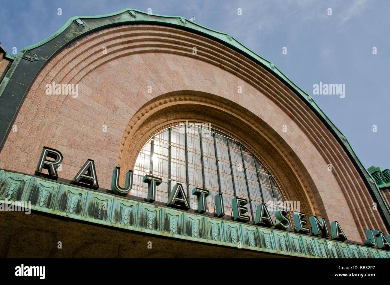 La estación de ferrocarril de Helsinki, Finlandia. Foto de stock