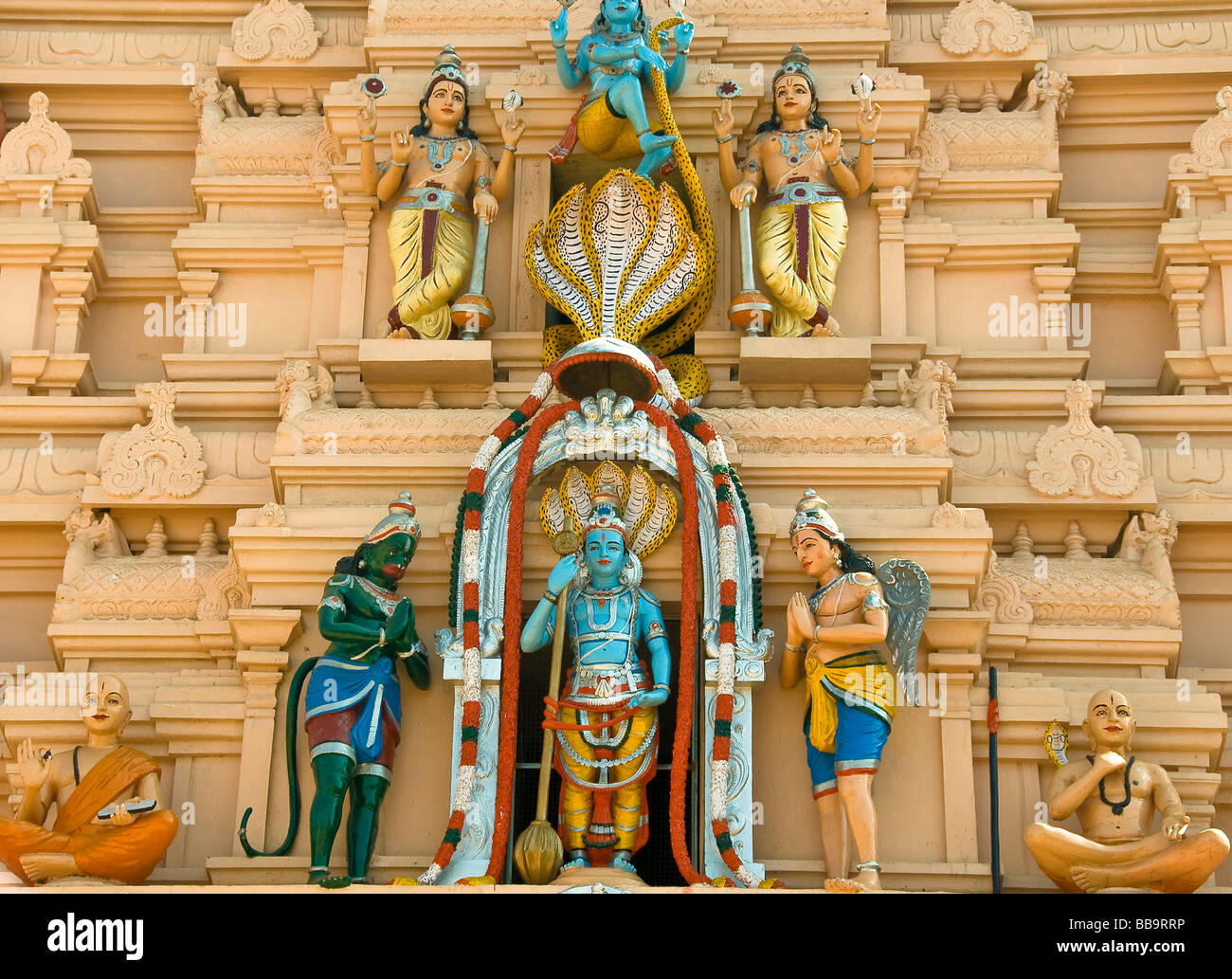 Sri Krishna Templo en Udupi Karnataka, al sur de la India La India Foto de stock